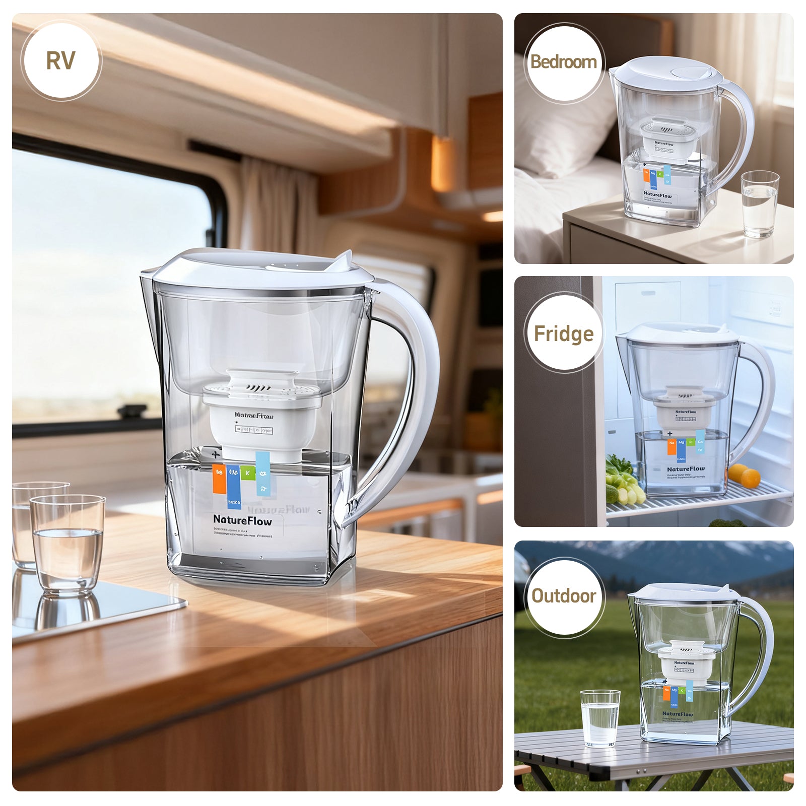 NatureFlow Water Filter Pitcher