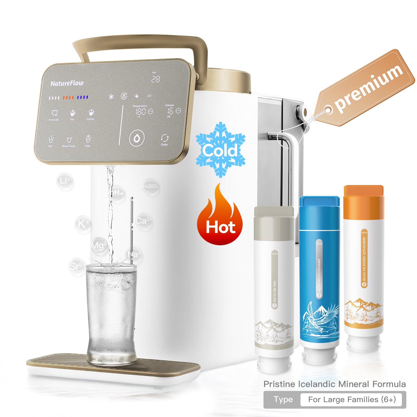 Pristine Icelandic Mineral Formula| Cold&Hot|11 Temp Level|10.2" Touch Screen|Y6 Pro