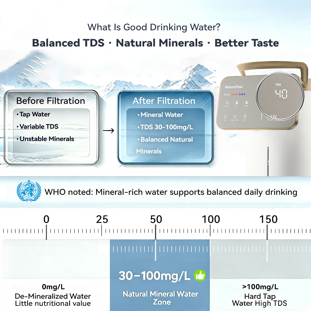 Y6 | 99% Lead Removal |Hot & Cold|Silica Alkaline Mineral RO System