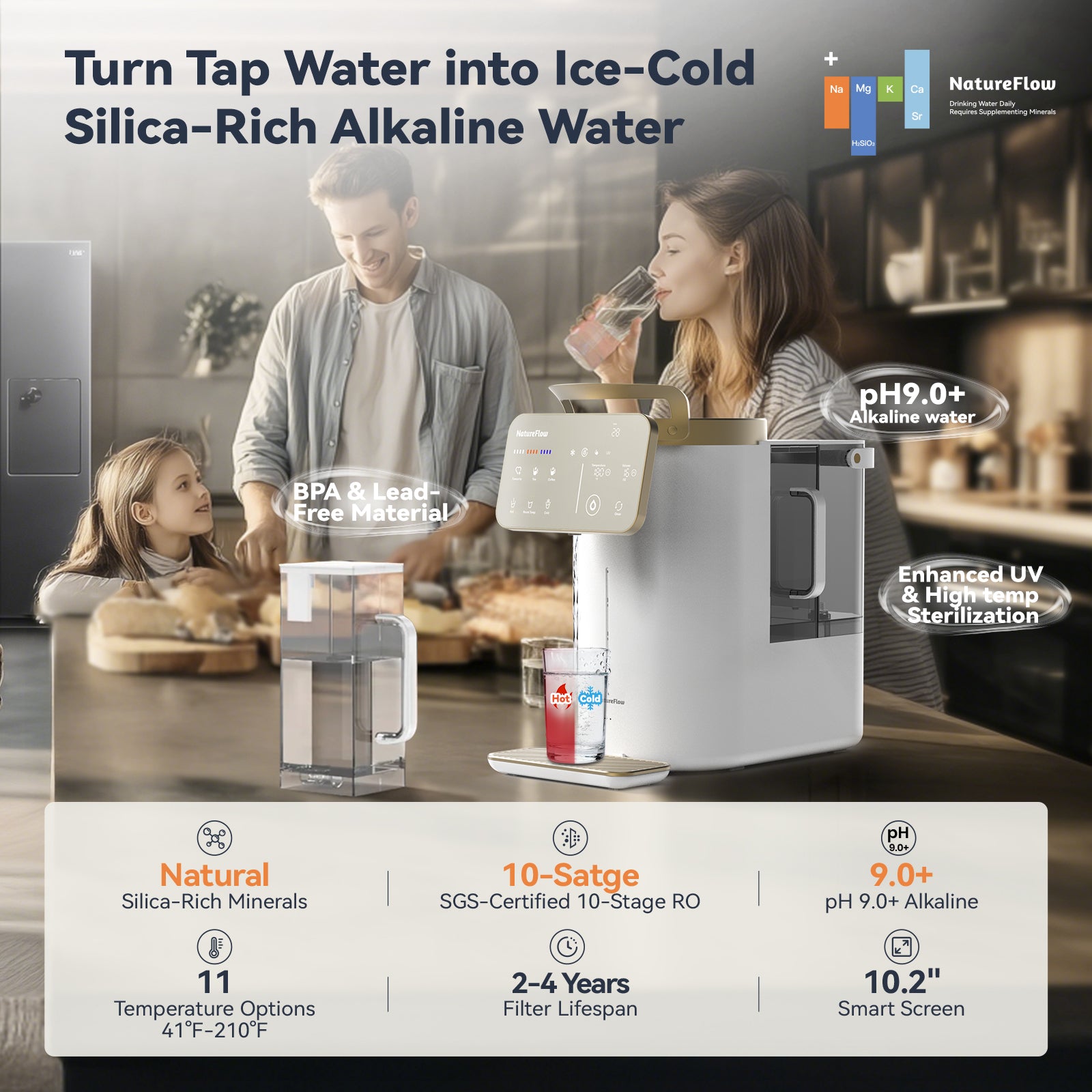 Y6 Ultra|99% Lead Removal |Hot & Cold|Silica Alkaline Mineral RO System