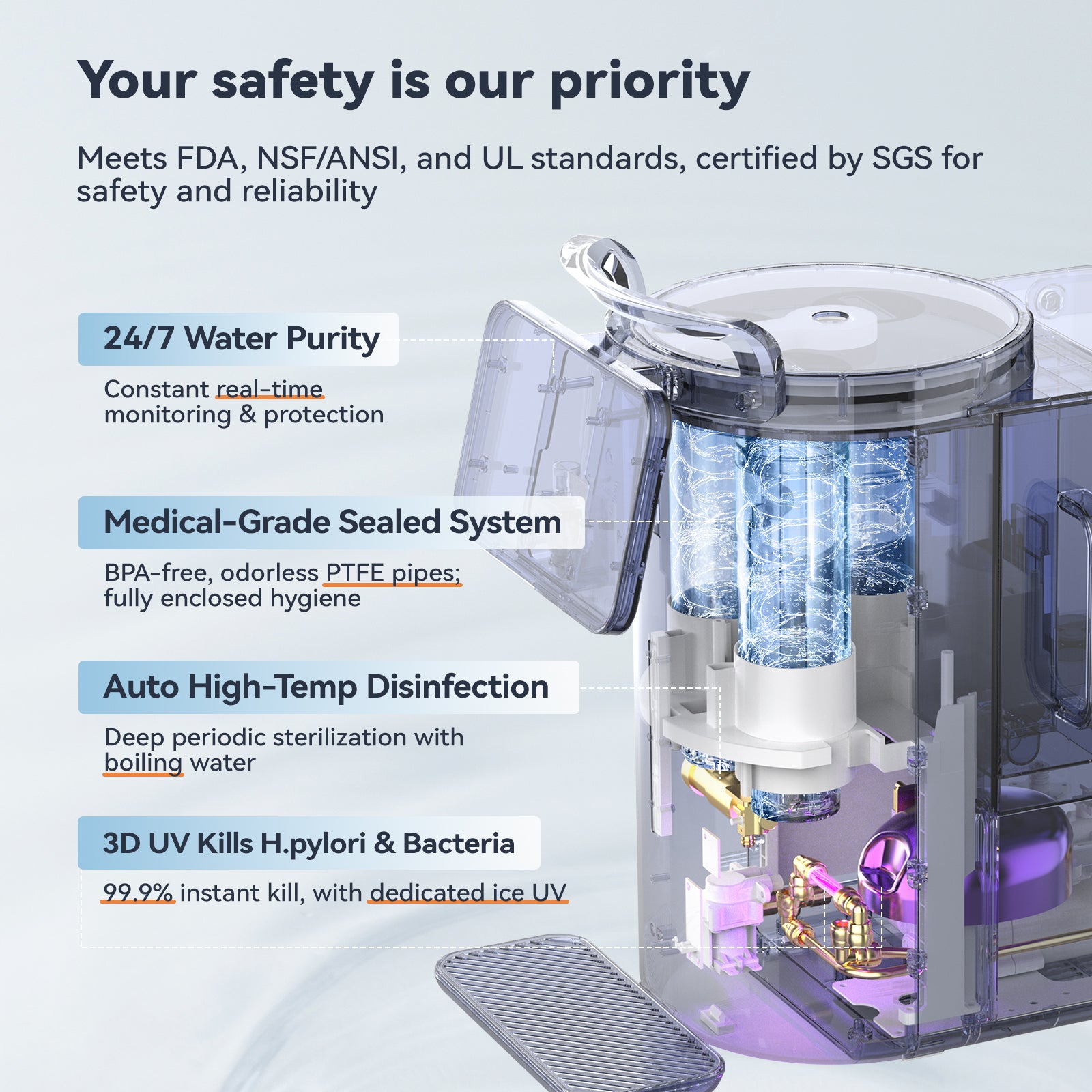 Y6 Pro|99% Lead Removal|Cold|Silica Alkaline Mineral RO System