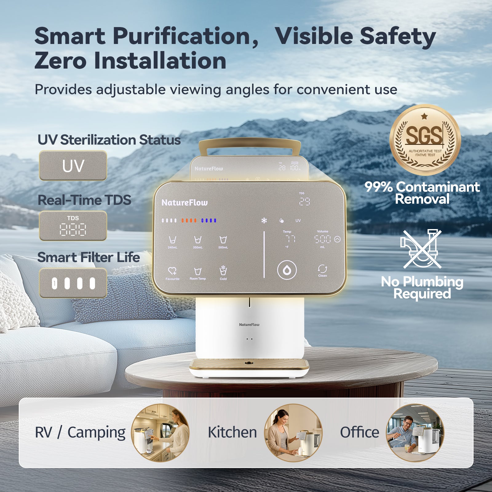 Y6 Pro|99% Lead Removal|Cold|Silica Alkaline Mineral RO System