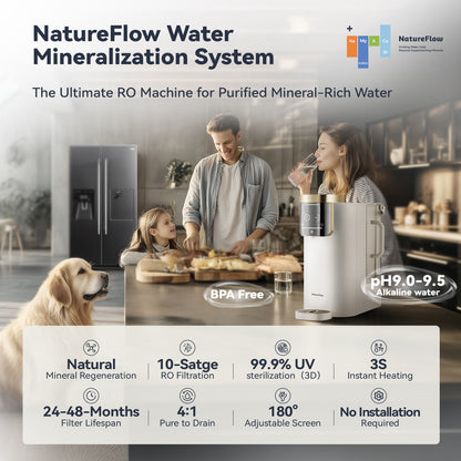 NatureFlow Water Mineralization System – The Ultimate Reverse Osmosis Machine for Purified, Mineral-Rich Water|F4 model