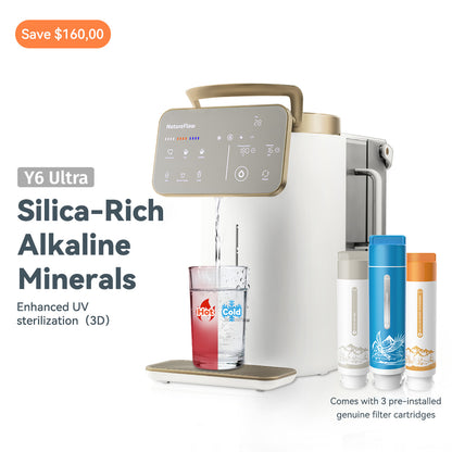 Y6 Ultra The Ultimate All-in-One Station | Instant Hot & Cold (3s) | Silica Mineral | 11-Temp Smart Control | 10.2" Smart Touch Screen |4-Year Filter Life Option