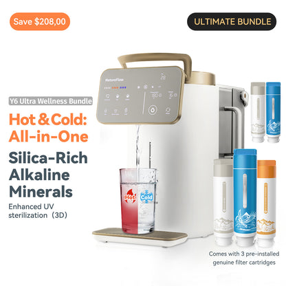 Y6 Ultra The Ultimate All-in-One Station | Instant Hot & Cold (3s) | Silica Mineral | 11-Temp Smart Control | 10.2" Smart Touch Screen |4-Year Filter Life Option